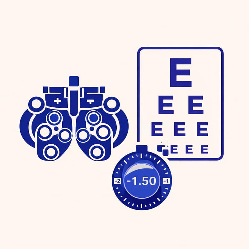 Icône représentant l’analyse de la réfraction lors du bilan préopératoire (mesure du défaut visuel)