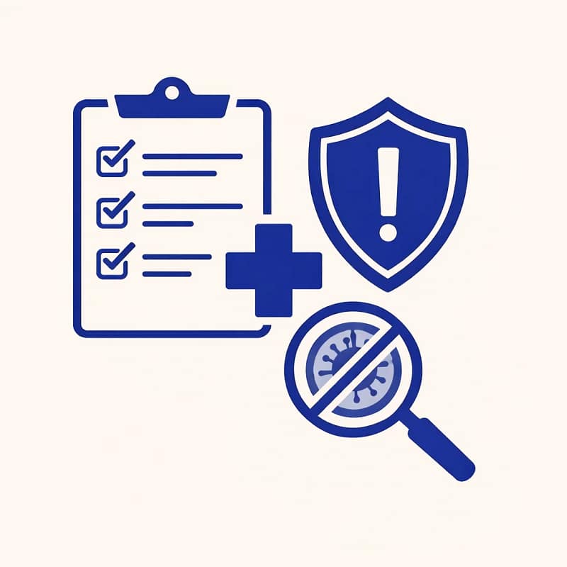 Icône représentant le dépistage des contre-indications à la chirurgie réfractive