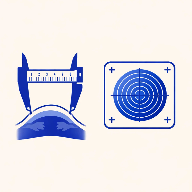 Icône représentant l’épaisseur et la forme de la cornée pour choisir la technique laser