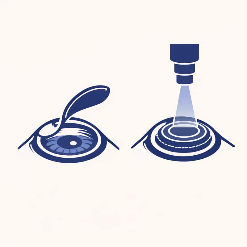 Icône illustrant la technique PresbyLASIK pour corriger la presbytie au laser